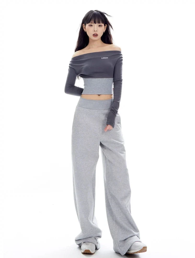 Wide-Leg Elastic High-Waistband Joggers - Image 5