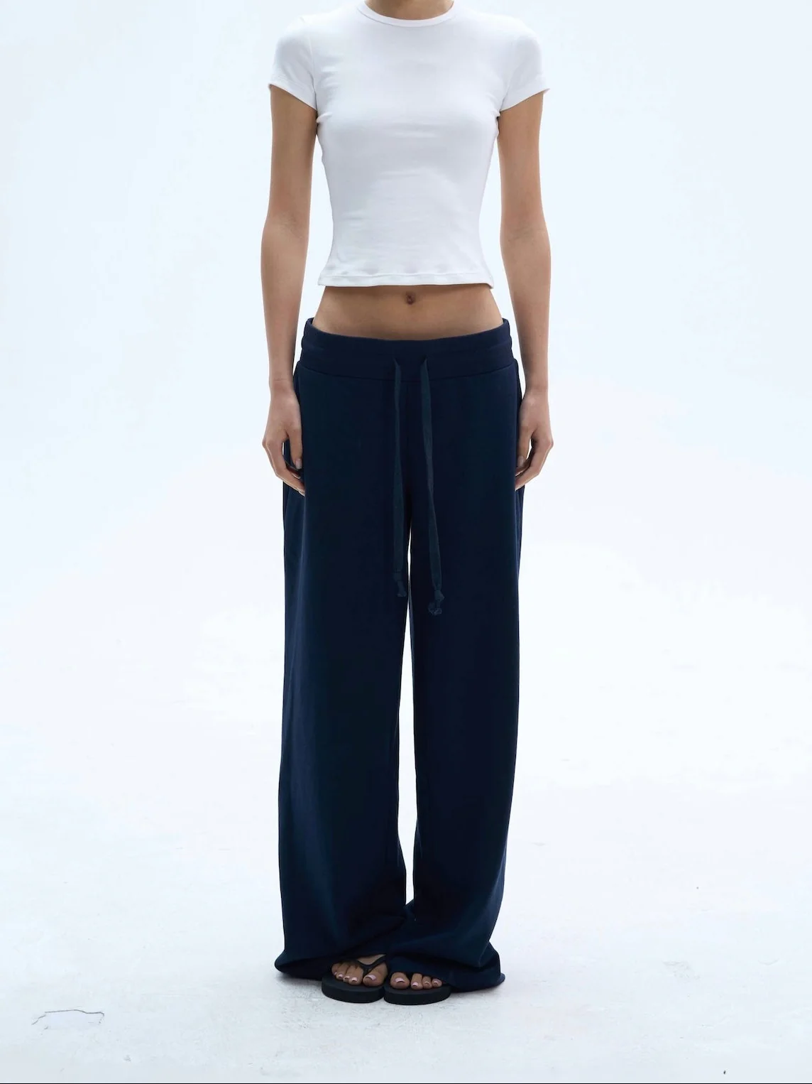 Wide Leg Elastic Waist Drawstring Lounge Pants