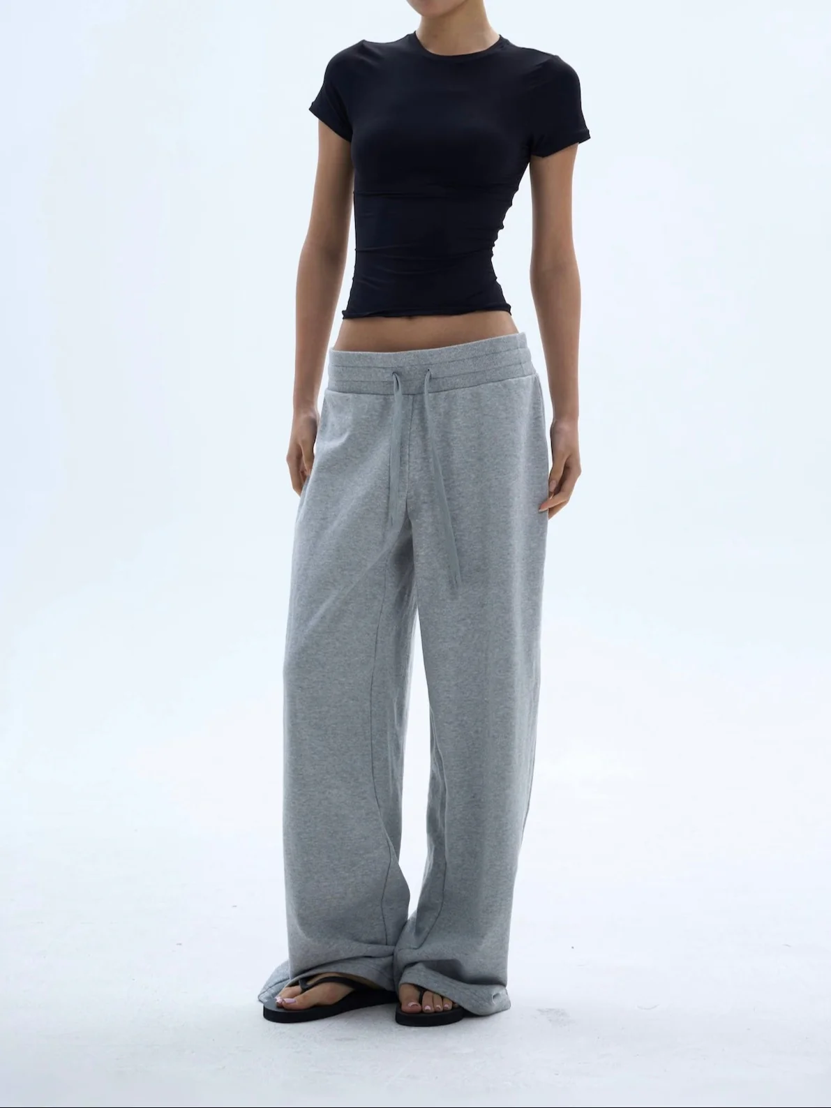 Wide Leg Elastic Waist Drawstring Lounge Pants - Image 11