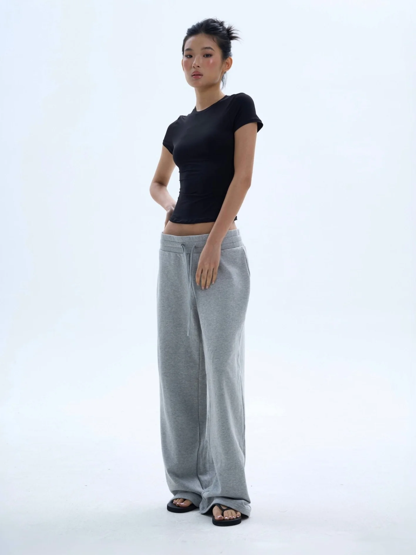 Wide Leg Elastic Waist Drawstring Lounge Pants - Image 13