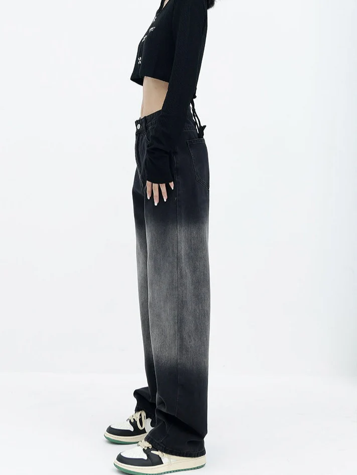 Wide Leg Faded Jeans - Image 4