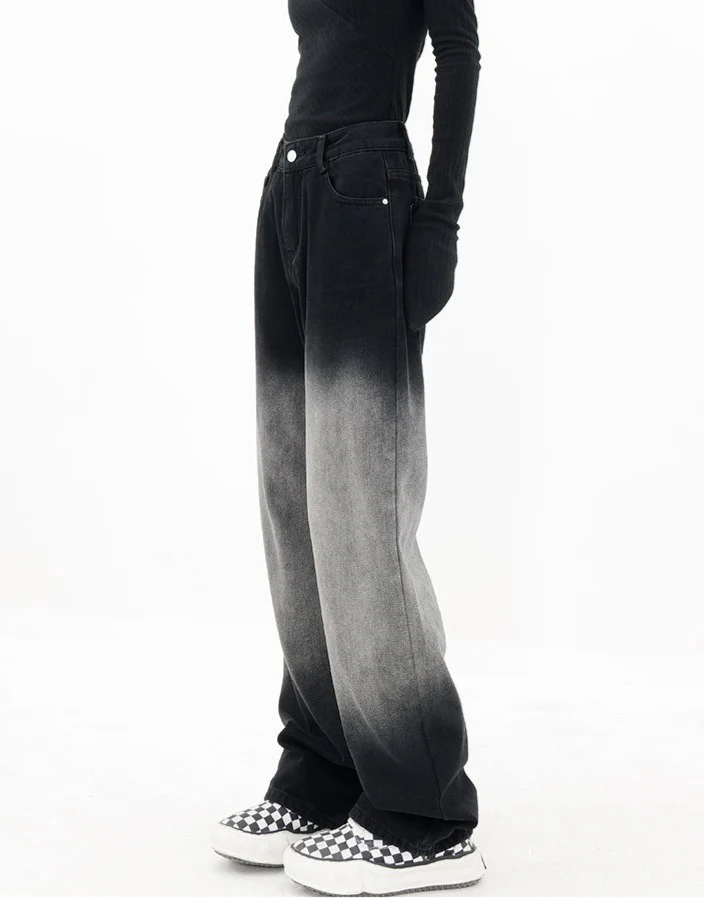 Wide Leg Faded Jeans - Image 7