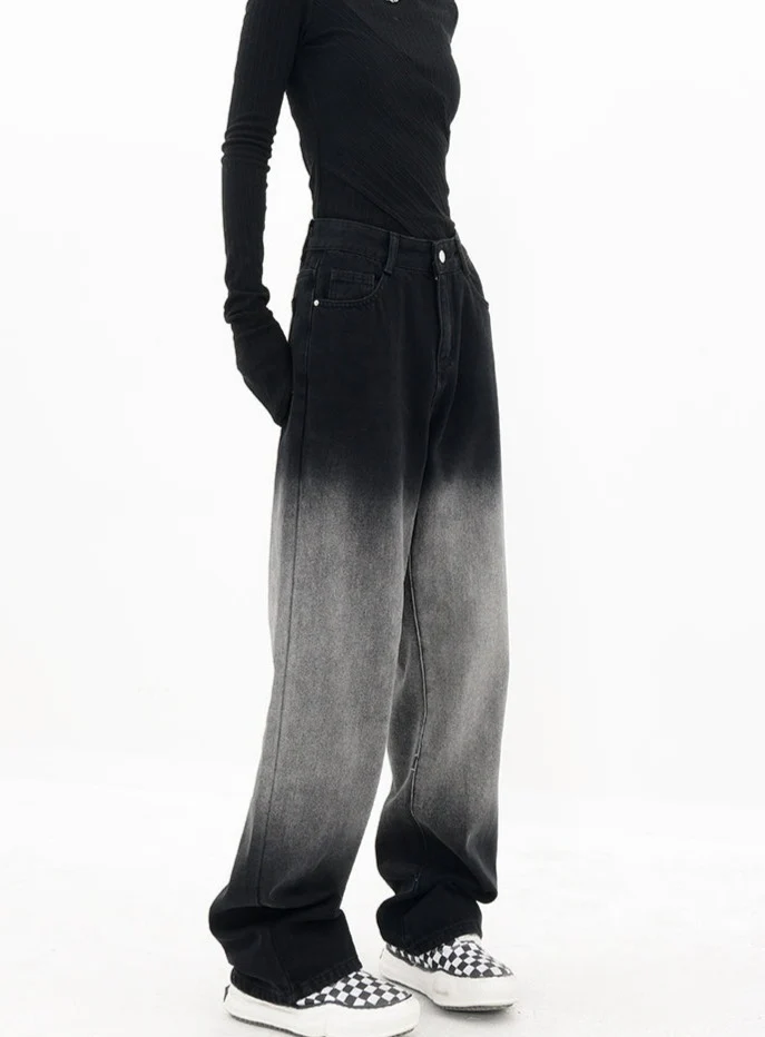 Wide Leg Faded Jeans - Image 8
