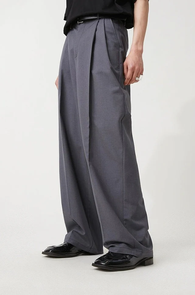Wide Leg Pleated Loose-Fit Trousers - Image 13
