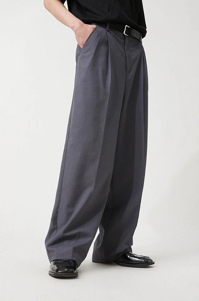 Wide Leg Pleated Loose-Fit Trousers - Image 15