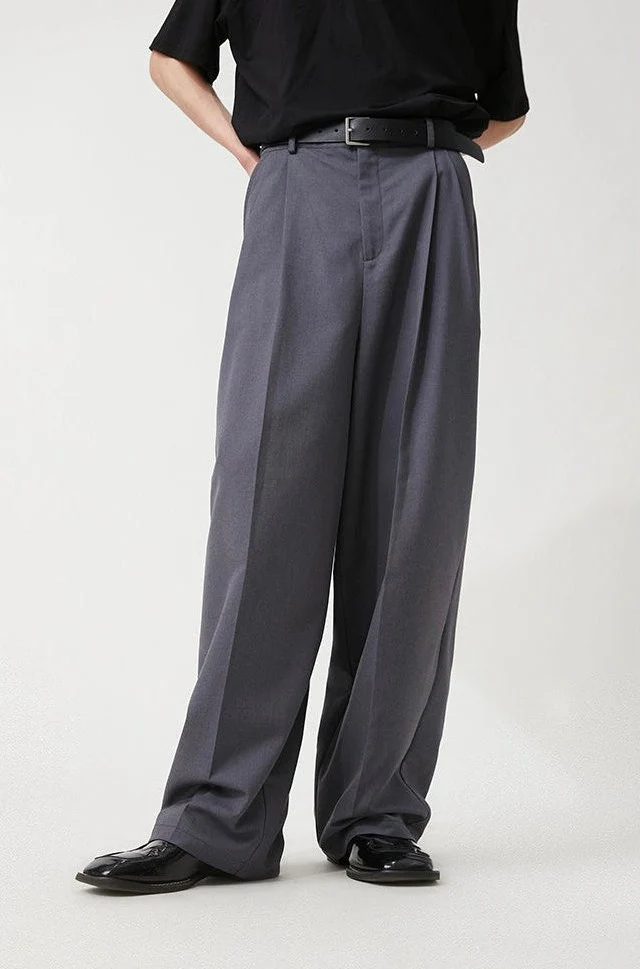 Wide Leg Pleated Loose-Fit Trousers - Image 18