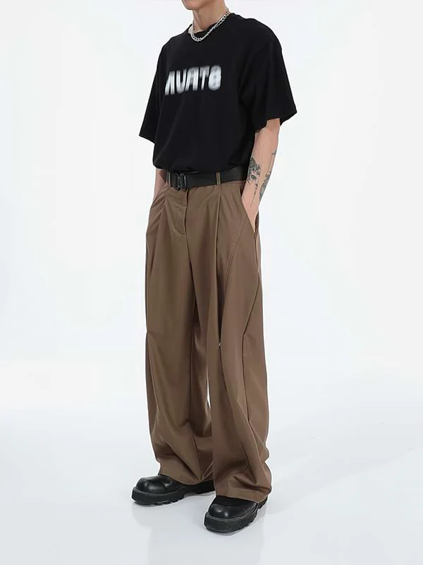 Wide Leg Pleated Pants - Image 5
