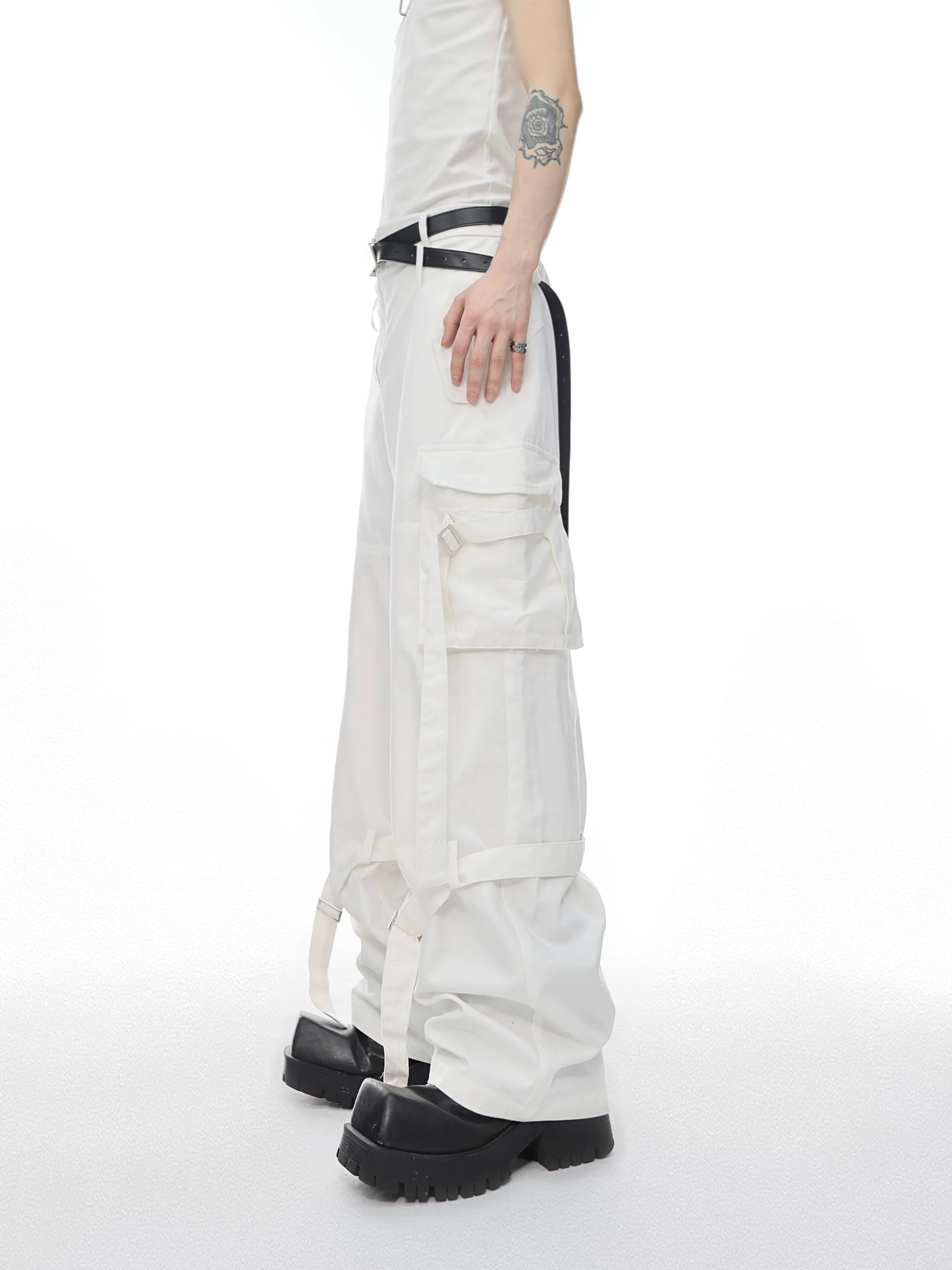 Wide Leg Raver Strap Pants - Image 6