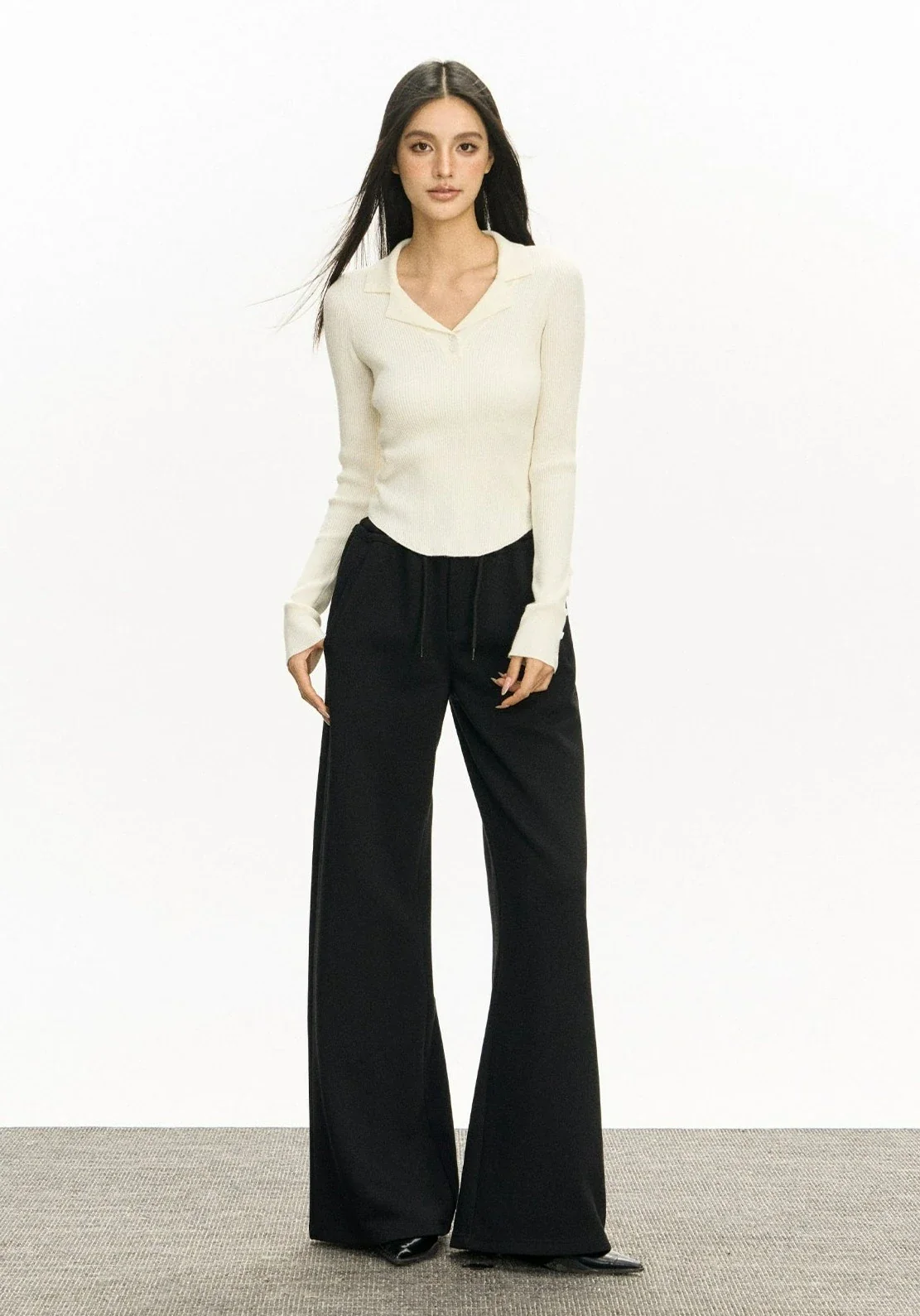 Wide-Leg Semi-Flare Sweatpant Joggers - Image 5