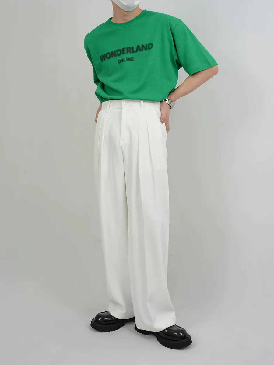 Wide Leg Tailored Pleated Trousers - Image 15