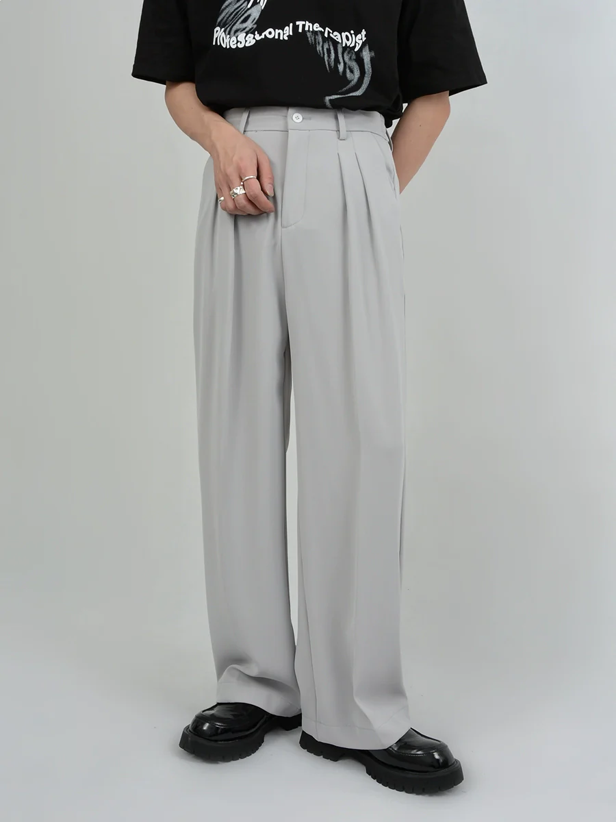 Wide Leg Tailored Pleated Trousers - Image 5