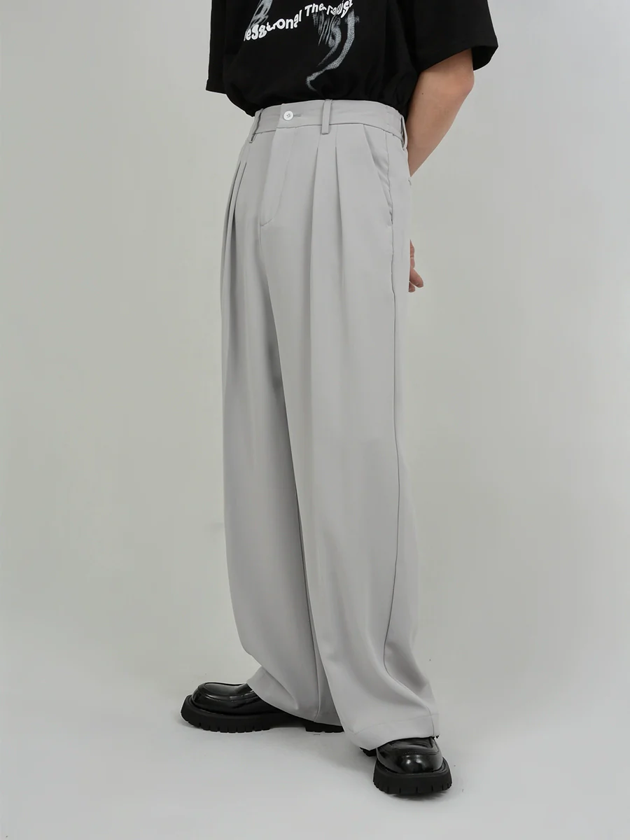 Wide Leg Tailored Pleated Trousers - Image 7