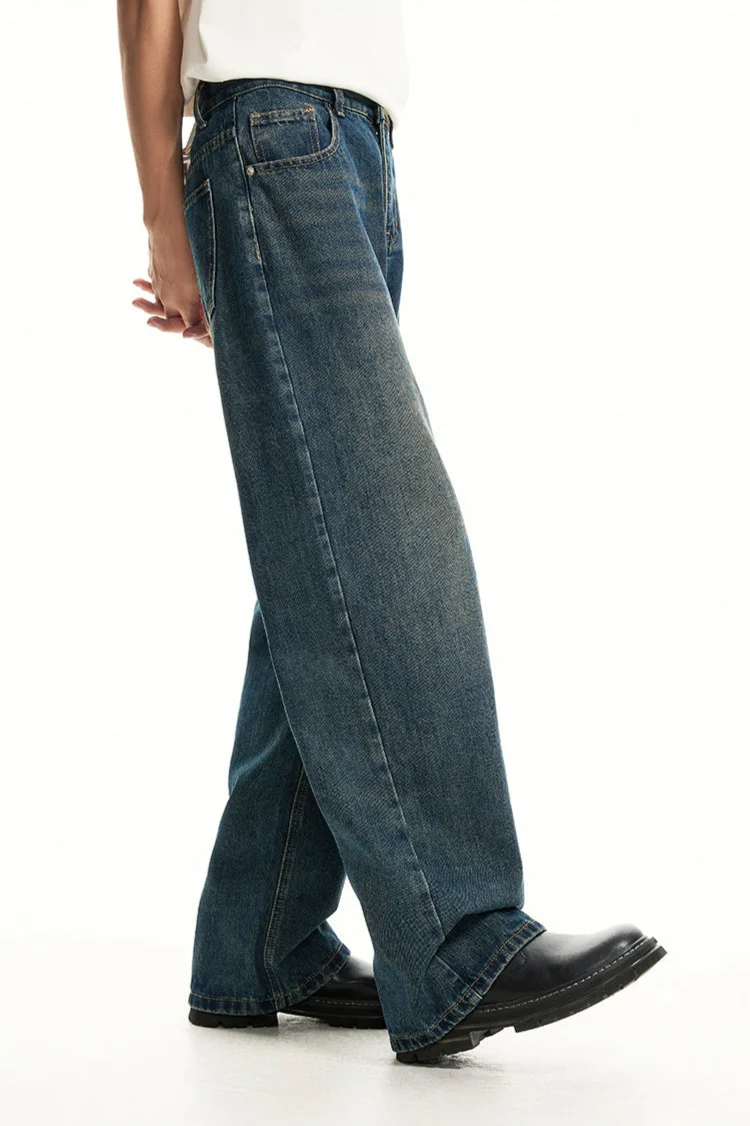 Wide Leg Vintage Faded Jeans - Image 5
