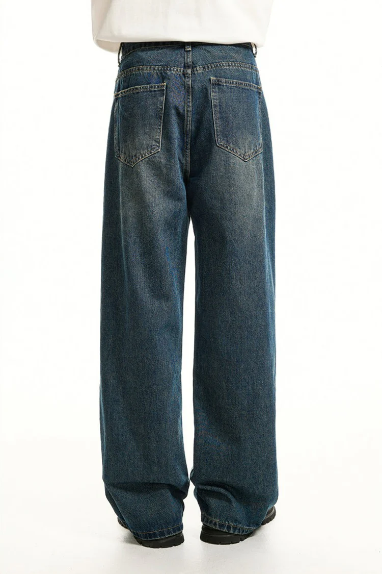 Wide Leg Vintage Faded Jeans - Image 6