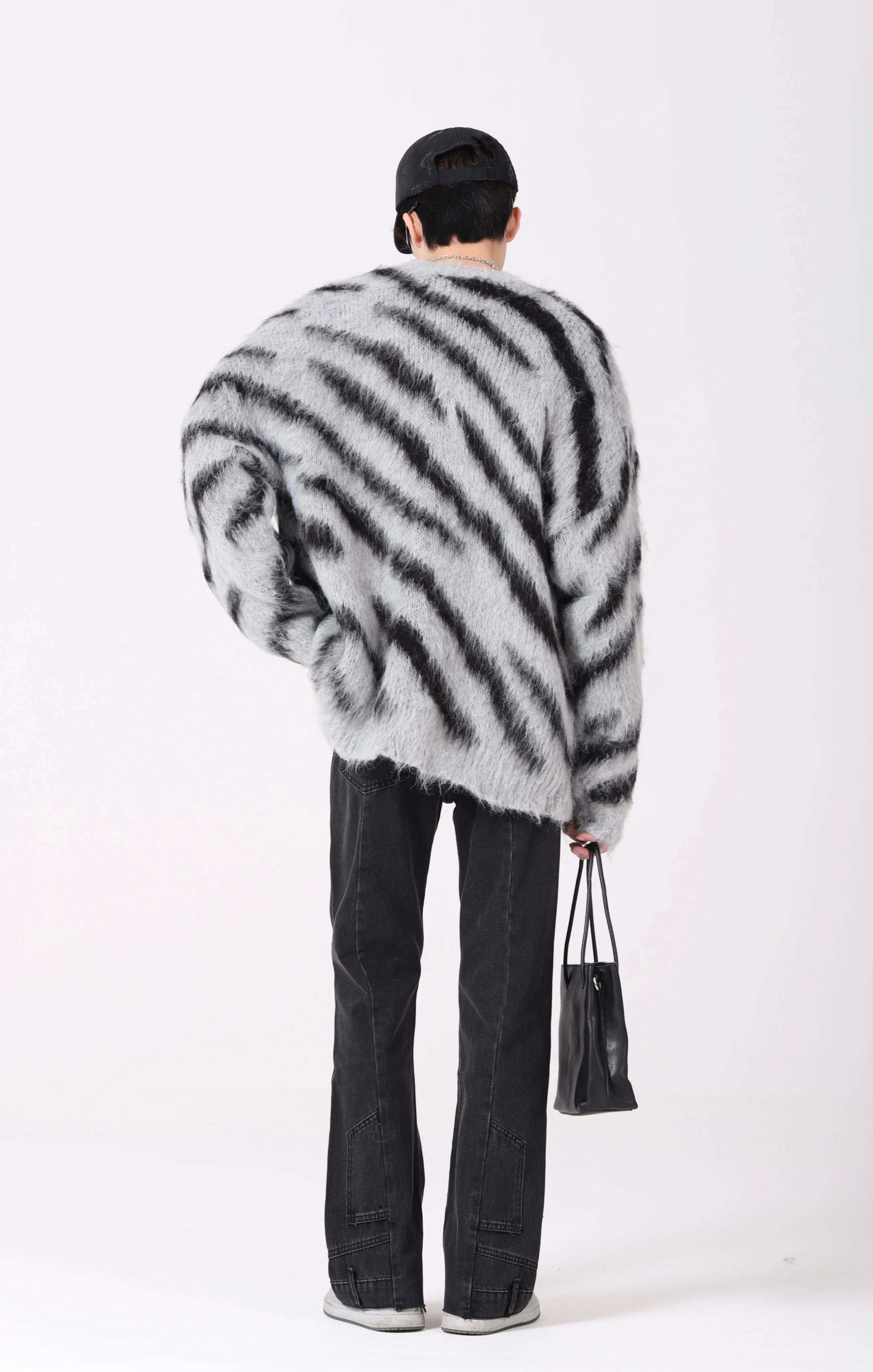 Zebra Print Fuzzy Mohair Sweater - Image 16